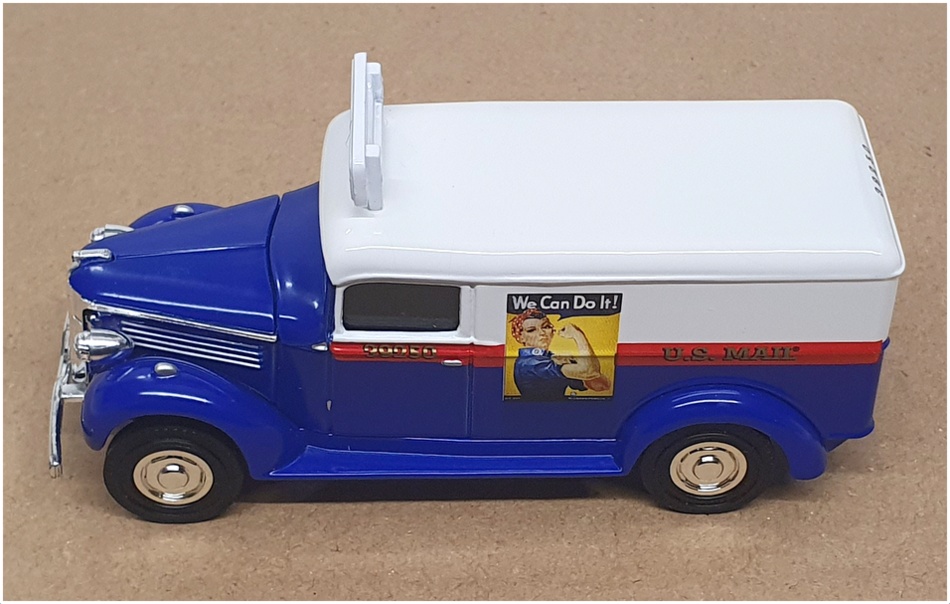 Matchbox 1/43 Scale YYM38240 - 1937 GMC Postal Van - Blue/White