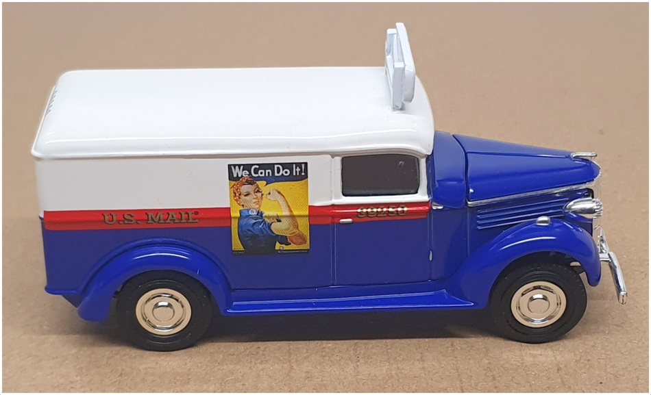 Matchbox 1/43 Scale YYM38240 - 1937 GMC Postal Van - Blue/White