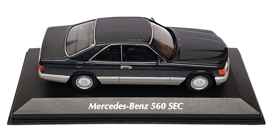Maxichamps 1/43 Scale 940 035121 - 1986 Mercedes Benz 560 SEC - Met Black