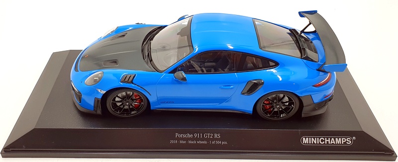 Minichamps 1/18 Scale 155 068308 - Porsche 911 GT2 RS 2018 - Blue