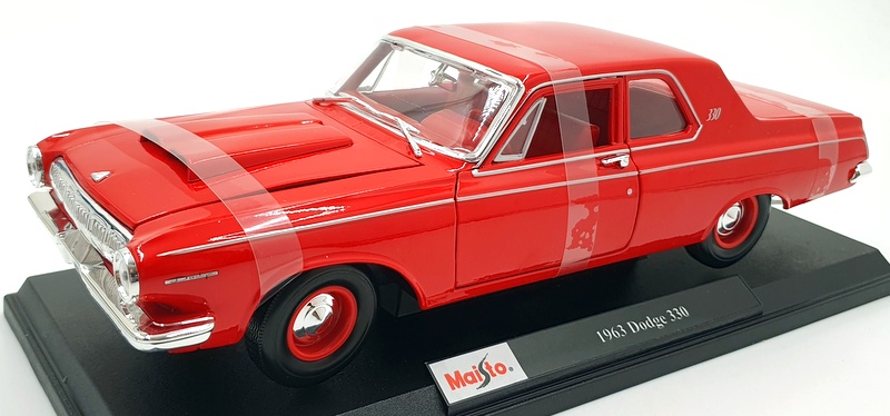 Dodge 330 1963 1/18 Maisto ダッジ Maisto 1/18 Scale Diecast 46629 - 1963 Dodge 330 - Red | eBay