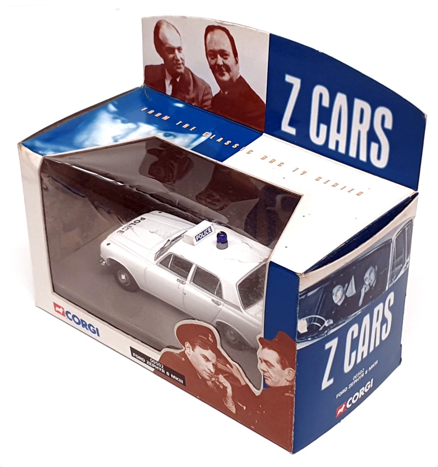 Corgi Appx 1/43 Scale 00502 - Ford Zephyr 6 MkIII Police Z Cars - White Corgi Appx 1/43 Scale 00502 - Ford Zephyr 6 MkIII Police Z Cars - White