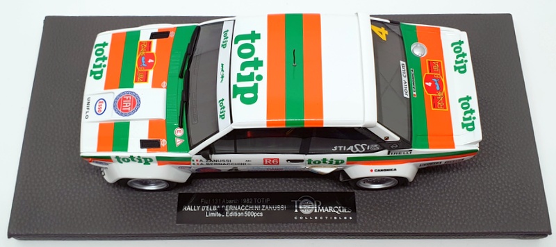 Top Marques 1/18 Scale TOP043H - Fiat 131 Abarth Totip #4 Rally D'Elba 1982 Top Marques 1/18 Scale TOP043H - Fiat 131 Abarth Totip #4 Rally D'Elba 1982