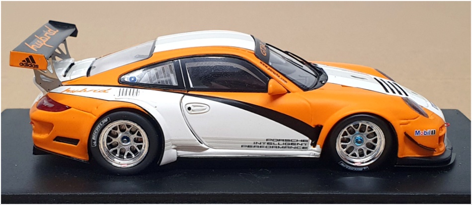 Spark 1/43 Scale S2088 - 2010 Porsche 997 GT3 R Hybrid - Orange/White