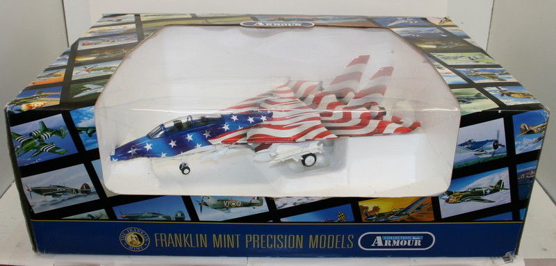 Franklin Mint 1/48 Scale Diecast Model Plane B11C398 F14 Tomcat Stars & Stripes