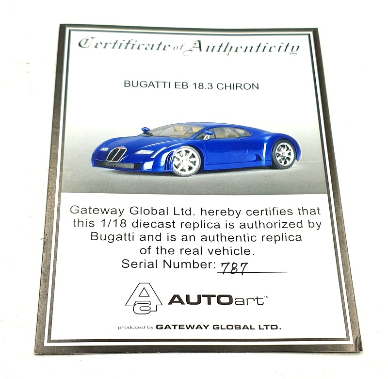 Autoart 1/18 Scale Diecast 70911 - Bugatti EB 18.3 Chiron