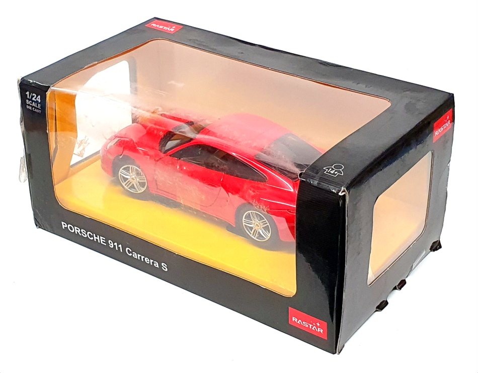 Rastar 1/24 Scale Diecast Model Car 56200 - Porsche 911 Carrera S - Red