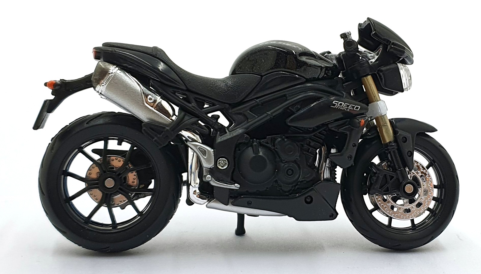 Burago 1/18 Scale 18-51047 - 2011 Triumph Speed Triple Motorbike - Black