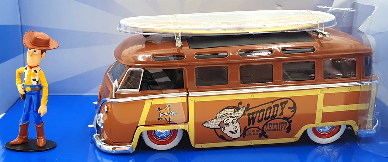 Jada 1/24 Scale Diecast 79665 - Toy Story Woody & Volkswagen T1 Bus