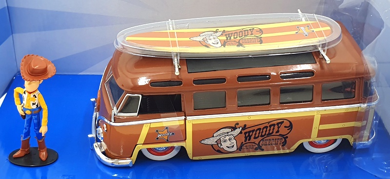 Jada 1/24 Scale Diecast 79665 - Toy Story Woody & Volkswagen T1 Bus