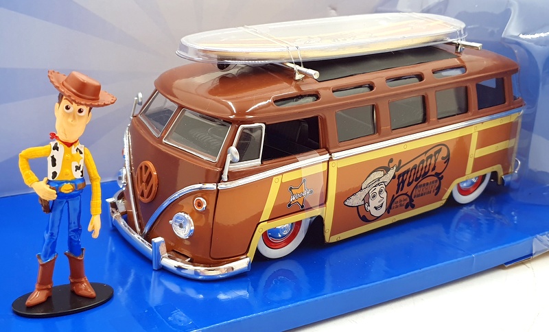 Jada 1/24 Scale Diecast 79665 - Toy Story Woody & Volkswagen T1 Bus