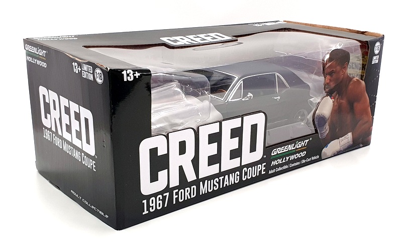 Greenlight 1/18 Scale 13611 - 1967 Ford Mustang Coupe - Creed - Black Greenlight 1/18 Scale 13611 - 1967 Ford Mustang Coupe - Creed - Black
