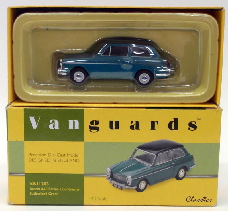 Vanguards 1/43 Scale Model Car VA11203 - Austin A40 Farina - Sutherland