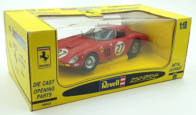Jouef 1/18 Scale Diecast 48823 - Ferrari 250 GTO 1964 #27 - Red 