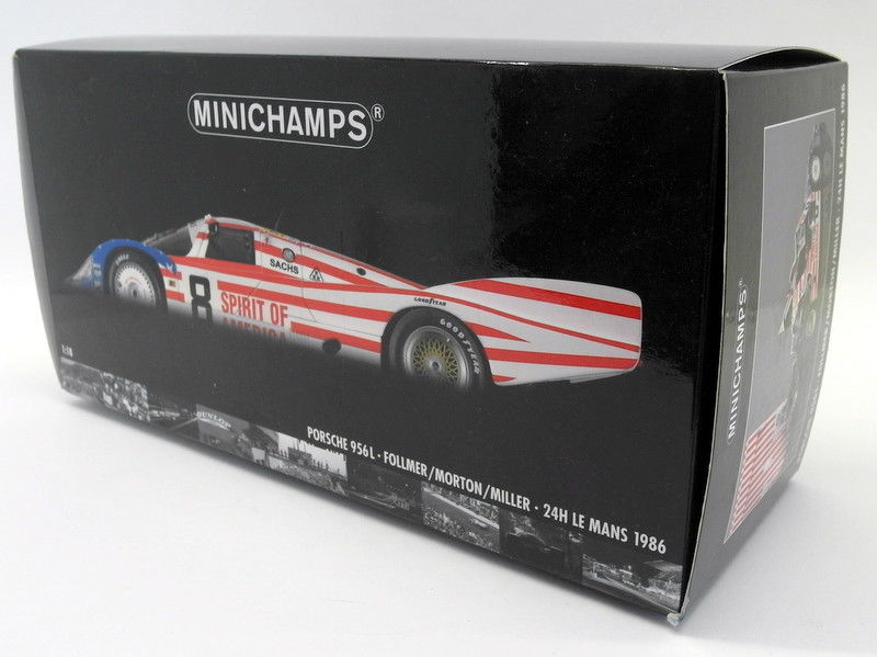Minichamps 1/18 Scale diecast - 180 866508 Porsche 956L 24H Le Mans 1986 Stars Minichamps 1/18 Scale diecast - 180 866508 Porsche 956L 24H Le Mans 1986 Stars