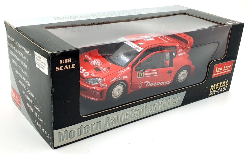 Sun Star 1/18 Scale Diecast 3862 - Peugeot 206 WRC Wales 2004 H.Solberg
