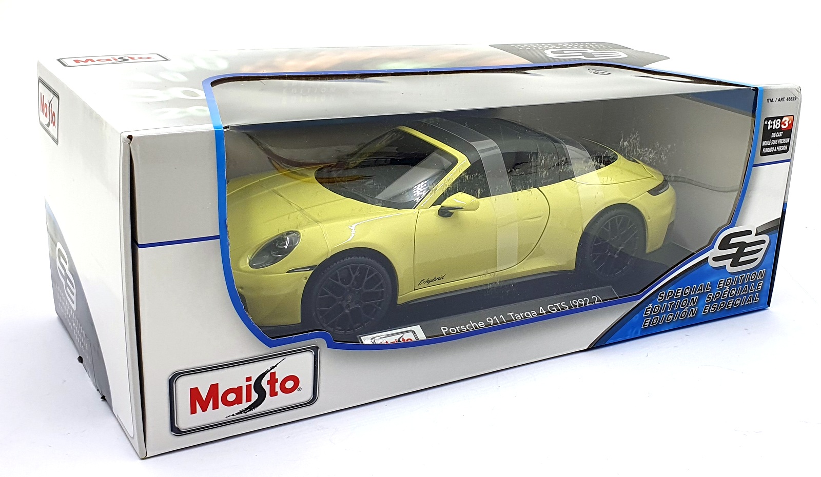 Maisto 1/18 Scale Diecast 46629 - Porsche 911 Targa 4 GTS (992.2