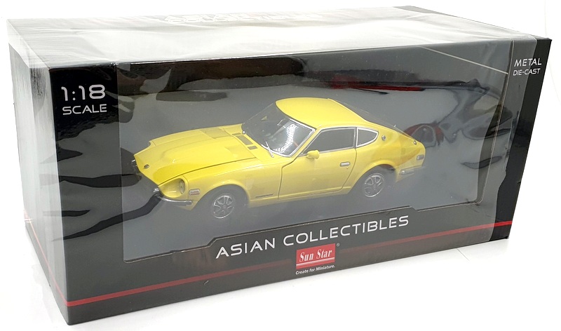 Sun Star 1/18 Scale Diecast 3512 - 1972 Nissan Datsun 240Z - Yellow