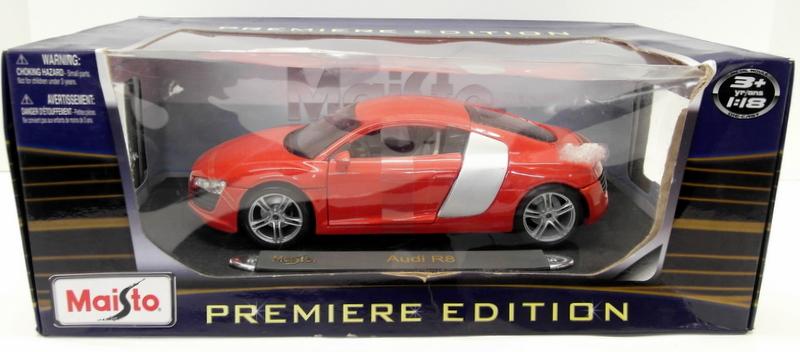 Maisto 1/18 Scale Diecast - 36143 Audi R8 Red Model Car