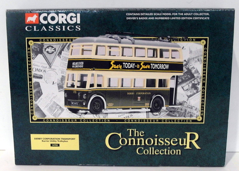 Corgi 1/50 Scale 34703 - Derby Corporation Transport Karrier Utility Trolleybus