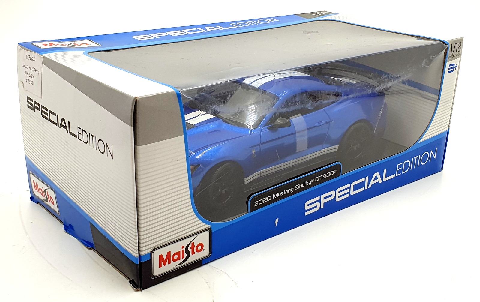 Maisto 1/18 Scale Diecast 31388 - 2020 Mustang Shelby GT500 - Blue Maisto 1/18 Scale Diecast 31388 - 2020 Mustang Shelby GT500 - Blue