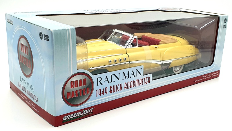 Modèle Réduit Buick Roadmaster Convertible 1949 Greenlight 1:18 - Édition Rain Man, Jaune, Neuf