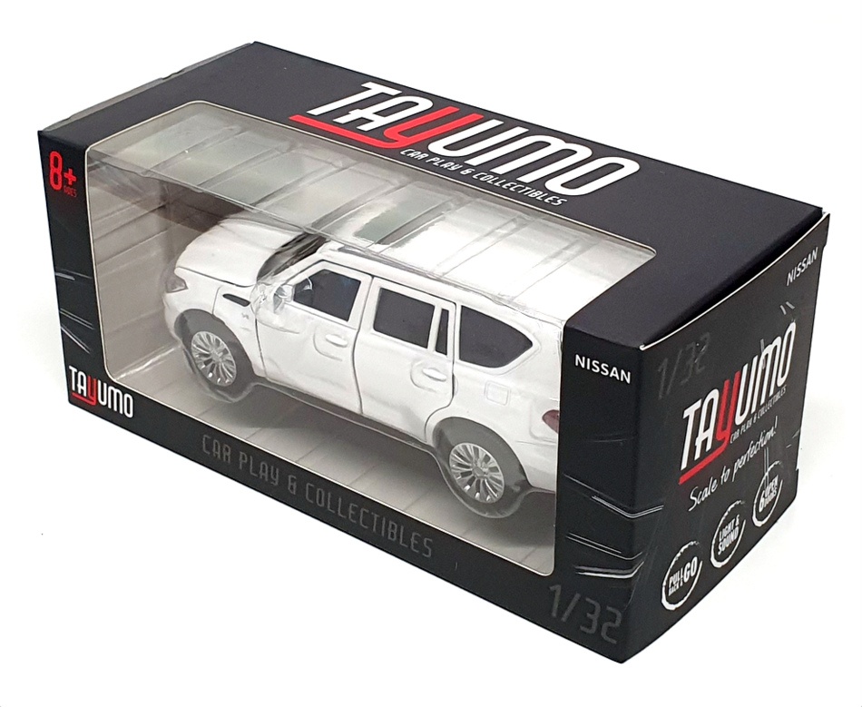 Tayumo 1/32 Scale Pull Back & Go 32115013 - Nissan Patrol Y62 - White Tayumo 1/32 Scale Pull Back & Go 32115013 - Nissan Patrol Y62 - White
