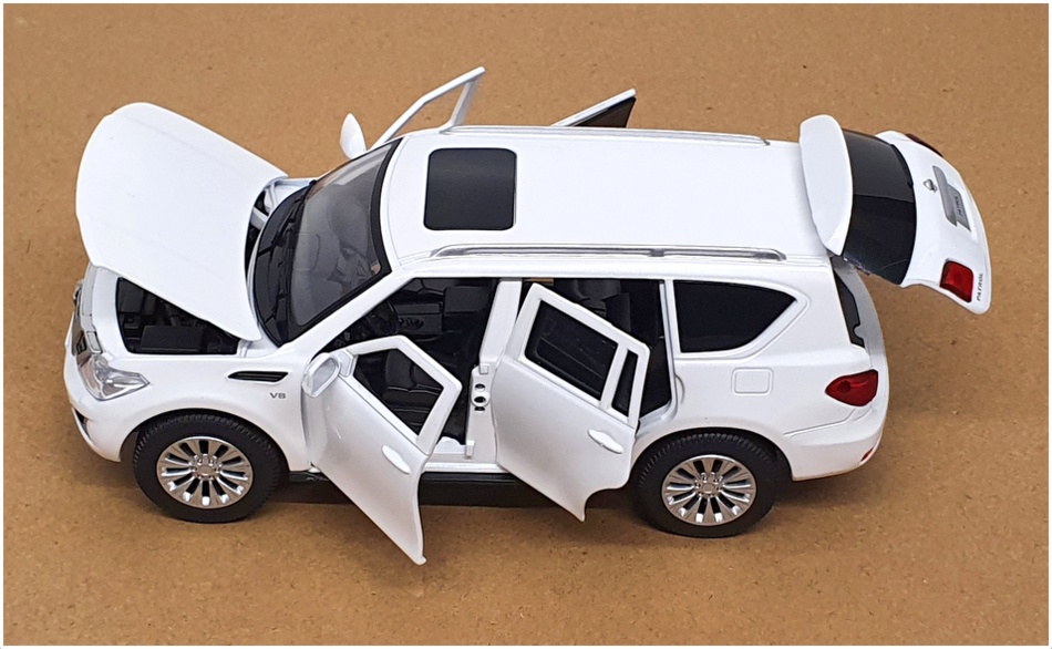 Tayumo 1/32 Scale Pull Back & Go 32115013 - Nissan Patrol Y62 - White Tayumo 1/32 Scale Pull Back & Go 32115013 - Nissan Patrol Y62 - White