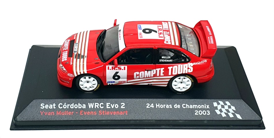 Altaya 1/43 Scale AT28423F - Seat Cordoba WRC Evo 2 #6 24h de Chamonix 2003