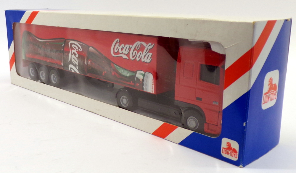 Lion Toys 1/50 Scale Model No.36 - DAF 95 XF Truck & Trailer - Coca Cola