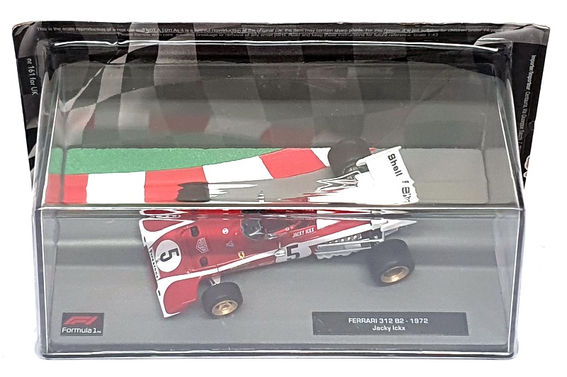 Altaya 1/43 Scale AT1972I - F1 Ferrari 312 B2 #5 Jacky Ickx - Red/White Altaya 1/43 Scale AT1972I - F1 Ferrari 312 B2 #5 Jacky Ickx - Red/White
