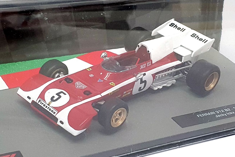 Altaya 1/43 Scale AT1972I - F1 Ferrari 312 B2 #5 Jacky Ickx - Red/White Altaya 1/43 Scale AT1972I - F1 Ferrari 312 B2 #5 Jacky Ickx - Red/White