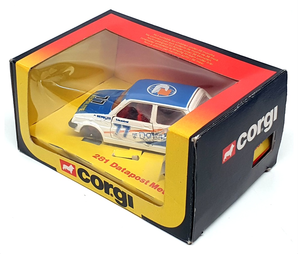 Corgi Appx 9cm Long Diecast 281 - Datapost Metro #77 - Blue/White