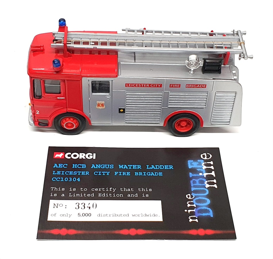 Corgi 1/50 Scale CC10304 - AEC HCB Angus Water Ladder - Leicester Fire Brigade