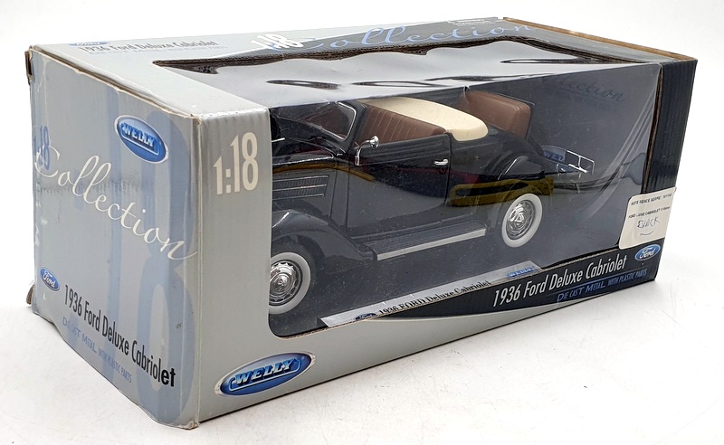 Welly 1/18 Scale Diecast 19867W - 1936 Ford Deluxe Cabriolet