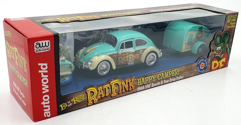 Auto World 1/24 Scale AW24017/06 Rat Fink Happy Camper 66 VW  