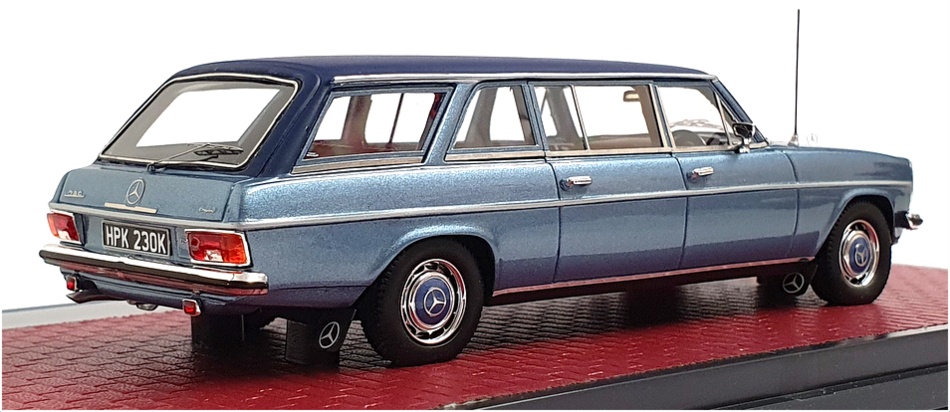 Matrix 1/43 Scale MX51302-212 - 1971 Mercedes Benz W114 LWB Crayford Es Met Blue