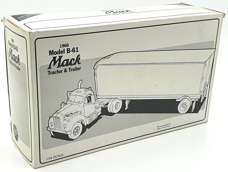 First Gear 1/34 Scale 19-1570 1960 B61 Mack Tractor & Trailer Horseless Carriage
