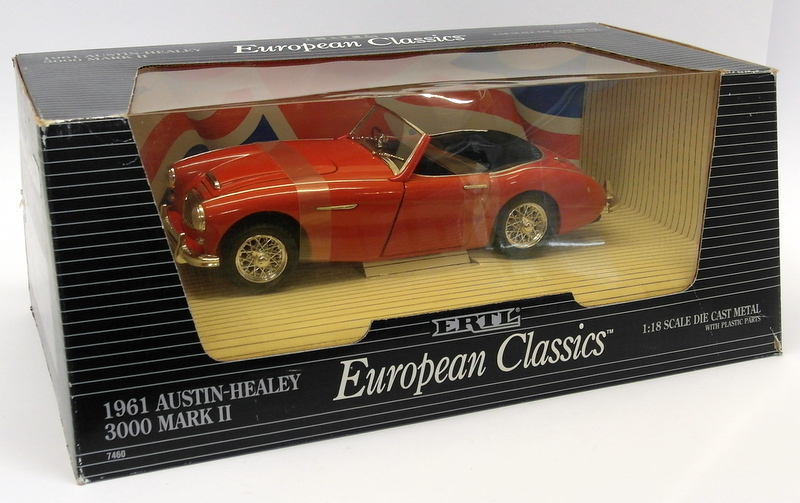 Ertl 1/18 Scale Diecast - 7460 1961 Austin Healey 3000 MK2 Red