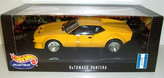 HOT WHEELS 1/18 - 27809 DETOMASO PANTERA - YELLOW | eBay