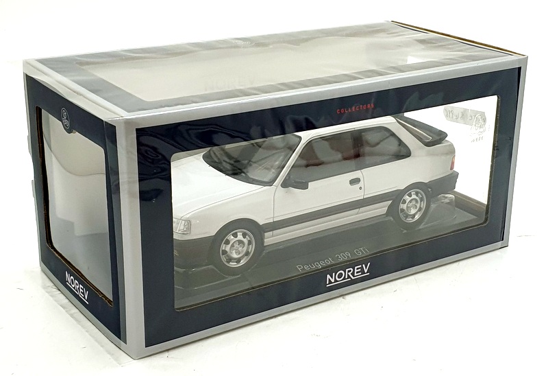 Norev 1/18 Scale Diecast 184888 - 1988 Peugeot 309 GTi - Meije White Norev 1/18 Scale Diecast 184888 - 1988 Peugeot 309 GTi - Meije White