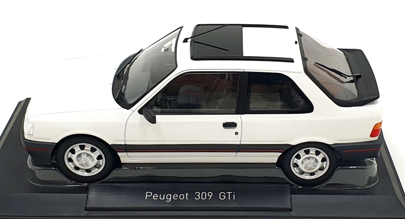 Norev 1/18 Scale Diecast 184888 - 1988 Peugeot 309 GTi - Meije White Norev 1/18 Scale Diecast 184888 - 1988 Peugeot 309 GTi - Meije White