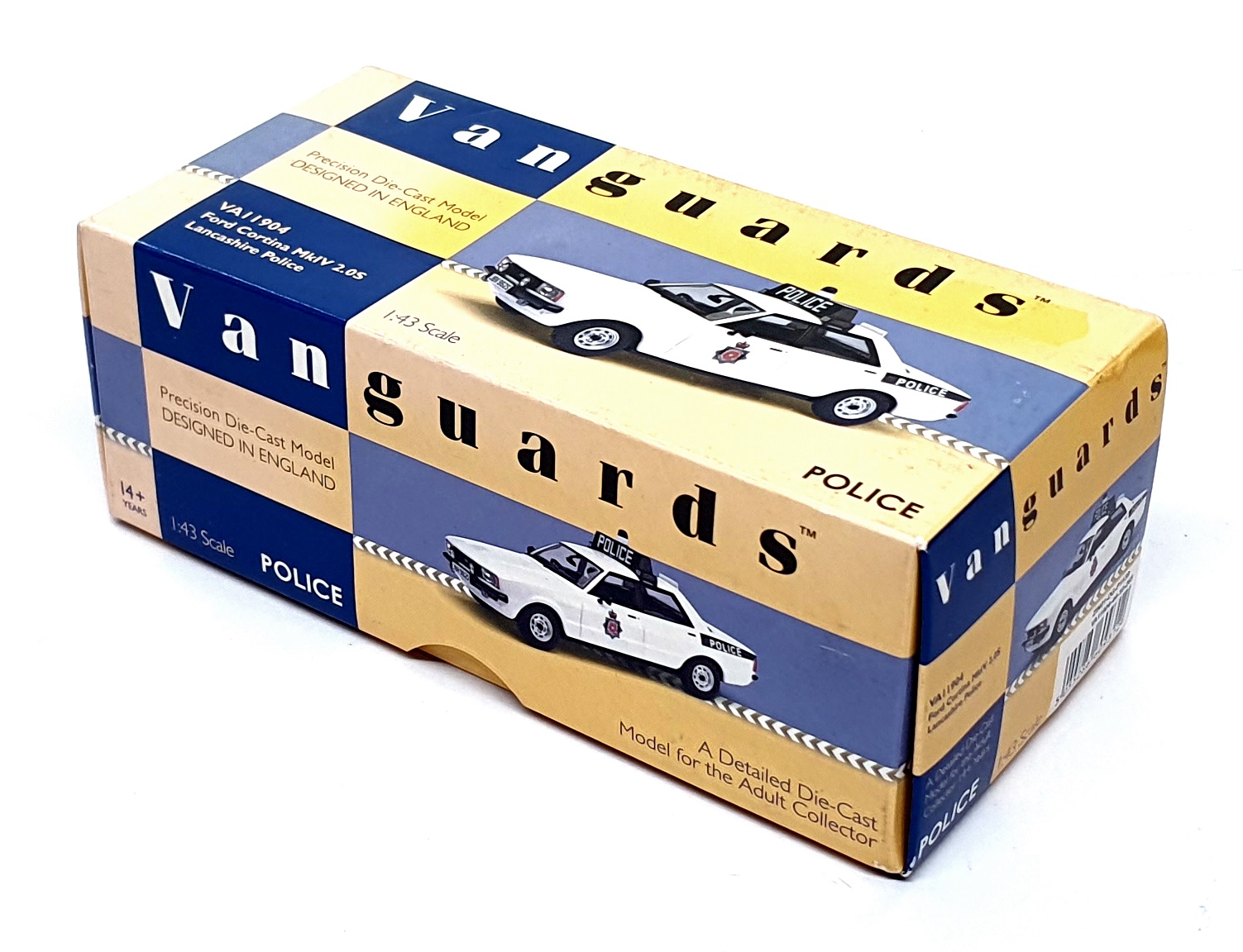 Vanguards 1/43 Scale VA11904 - Ford Cortina MkIV 2.0S Lancashire Police - White Vanguards 1/43 Scale VA11904 - Ford Cortina MkIV 2.0S Lancashire Police - White