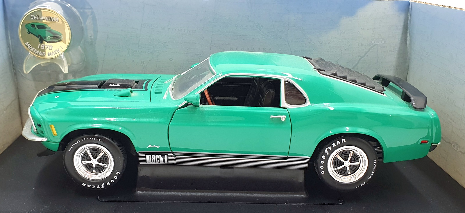 ERTL 1/18 Scale Diecast 78059 - 1970 Ford Mustang Mach 1 - Green