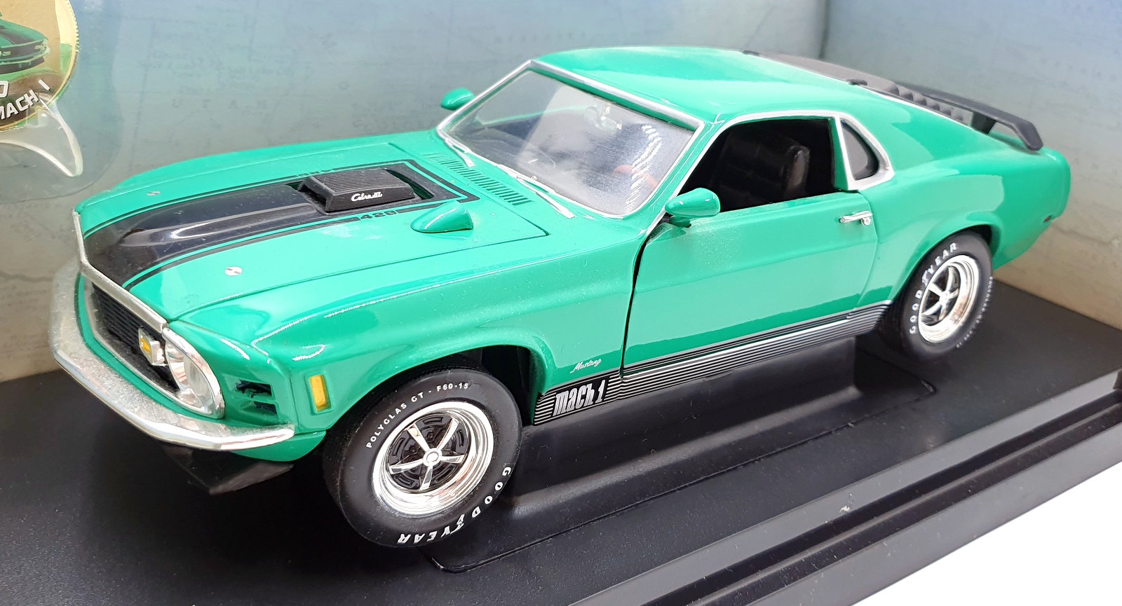 ERTL 1/18 Scale Diecast 78059 - 1970 Ford Mustang Mach 1 - Green