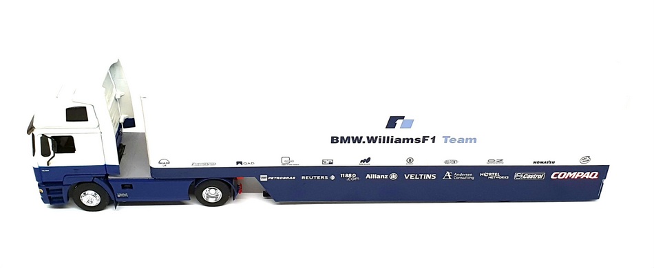 Eligor 1/43 Scale 111836 - MAN F1 Transporter Truck BMW Williams - White/Blue