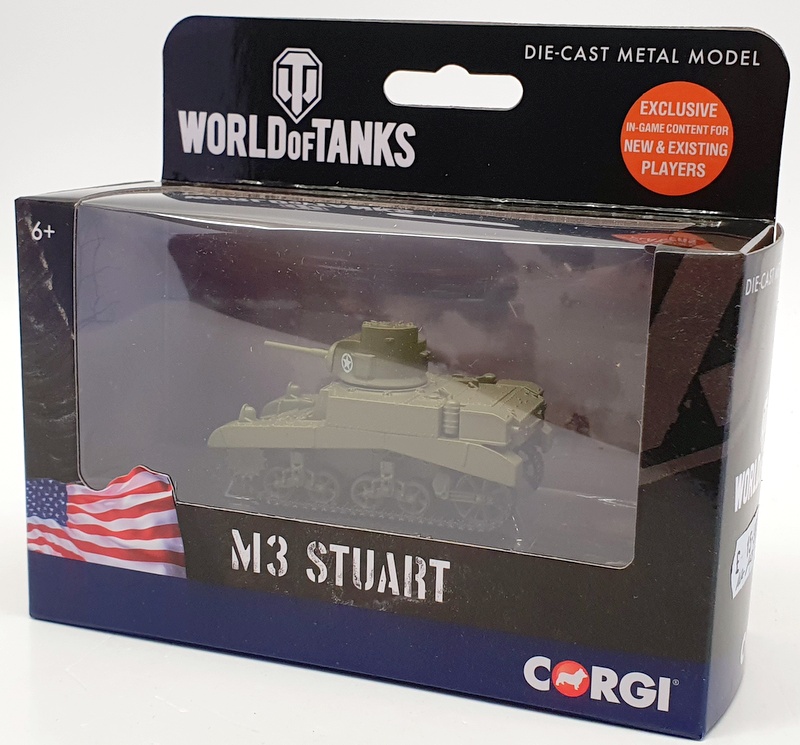 Corgi 7.5cm Long Model Tank WT91209 - M3 Stuart 