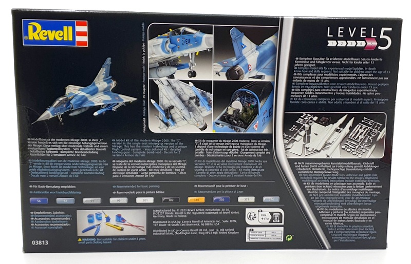 Revell 1/48 Scale Unbuilt Kit 03813 - Dassault Mirage 2000 C Plane