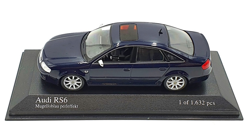 Minichamps 1/43 Scale 400 011702 - 2002 Audi RS6 - Met Blue