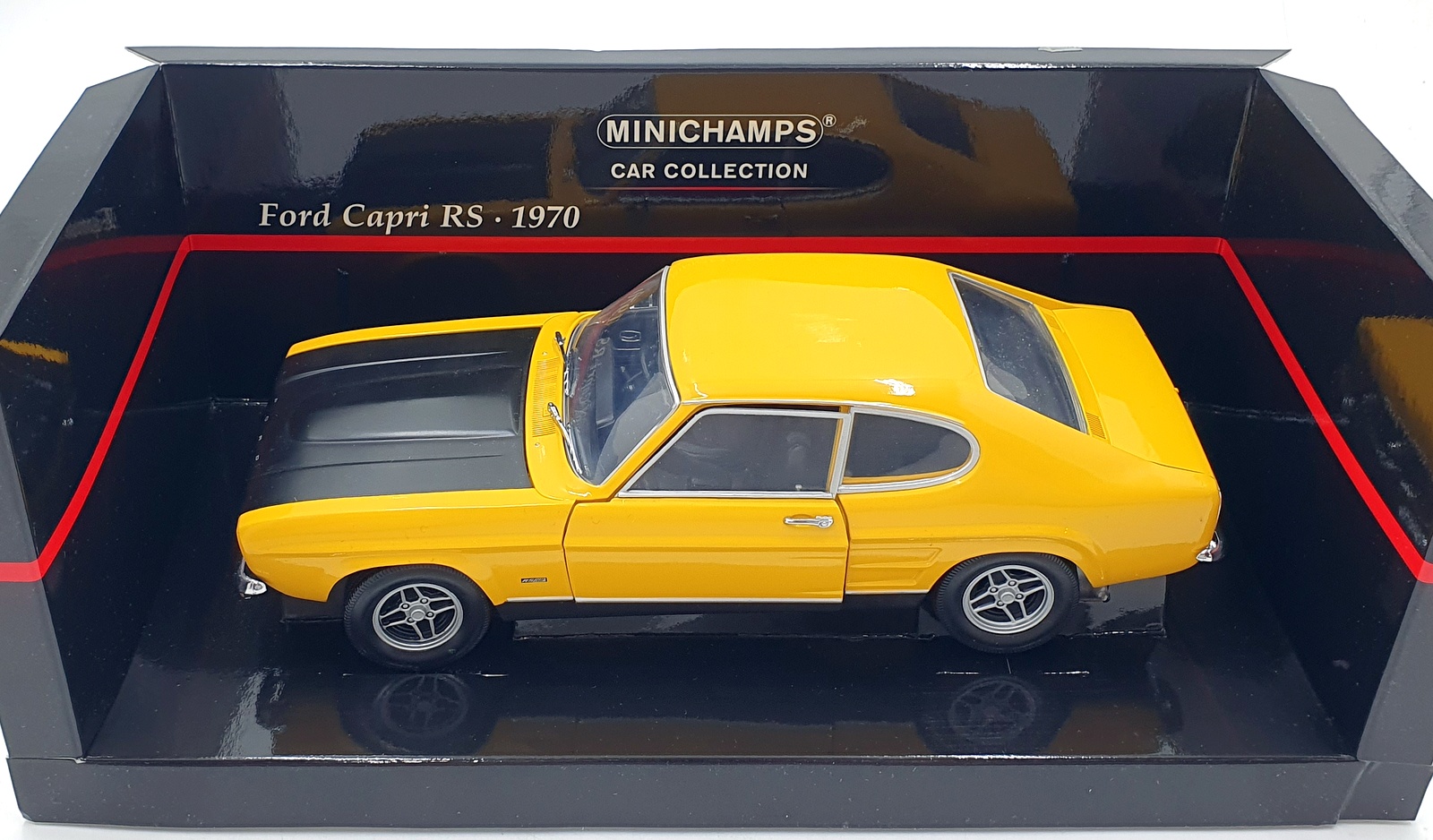 Minichamps 1/18 Scale 150 089070 - '70 Ford Capri RS 2600 - Yellow/Black